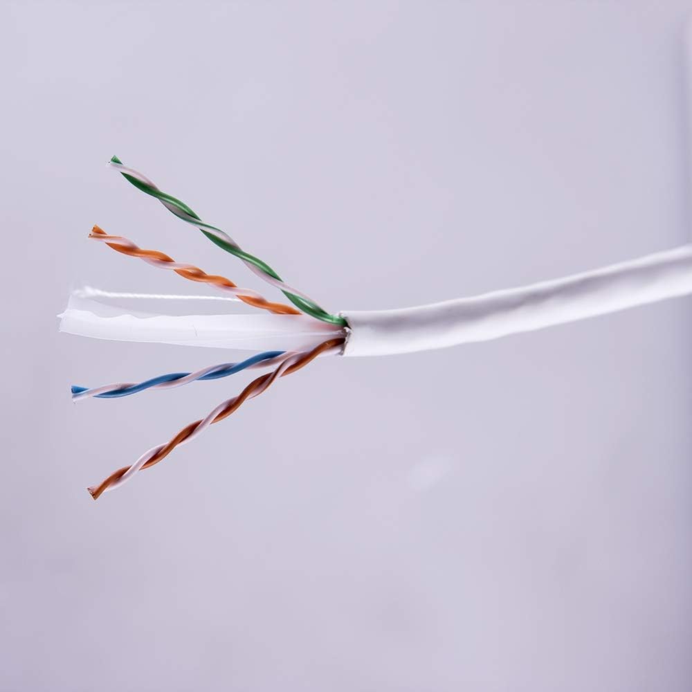 Cat6 1000 Ft. 23AWG UTP Bulk Ethernet Cable White I92485