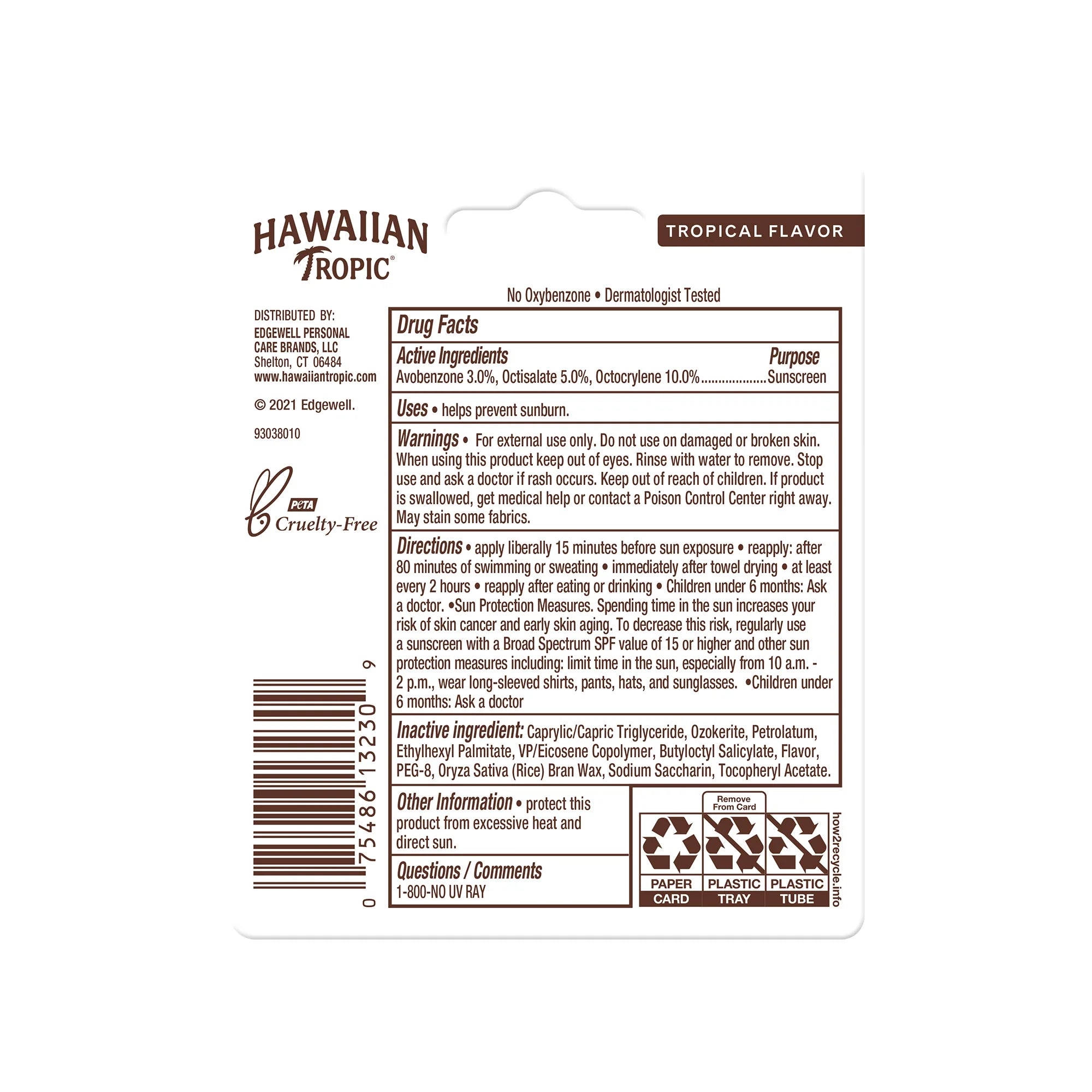Tropical Lip Balm SPF 30, 0.14oz L458