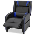 Blue PU Leather Gaming Recliner Chair F4755