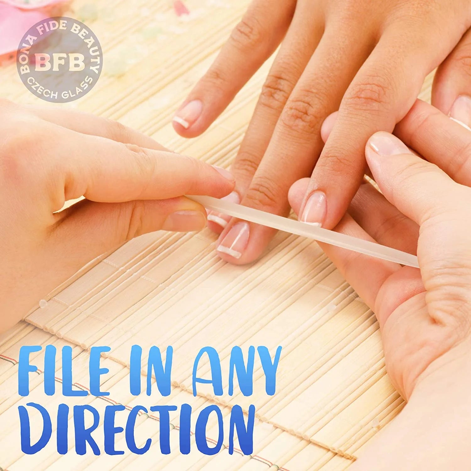 4-Piece Tricolor Glass Nail Files V716
