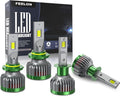 240W 28800LM 9005/HB3 H1 LED Headlight Bulbs Combo Conversion Kit, 6000K White, 4 Pack C411
