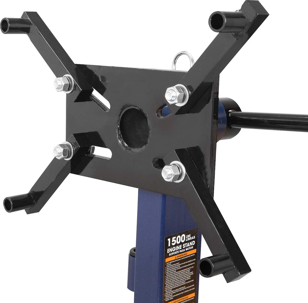 3/4 Ton Steel Rotating Engine Stand with Folding Frame, Blue V400