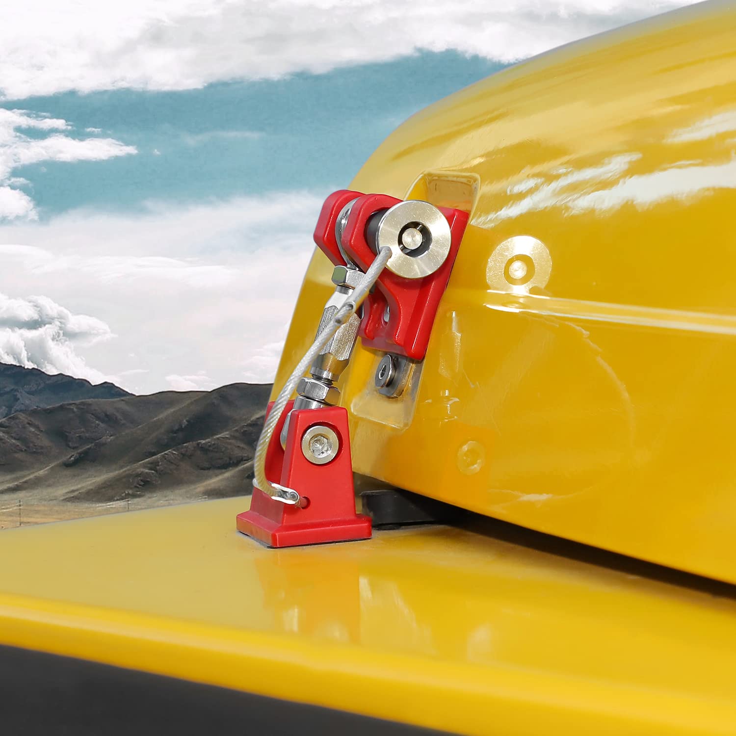 Red Aluminum Alloy Hood Latches for Jeep Wrangle TJ S4242