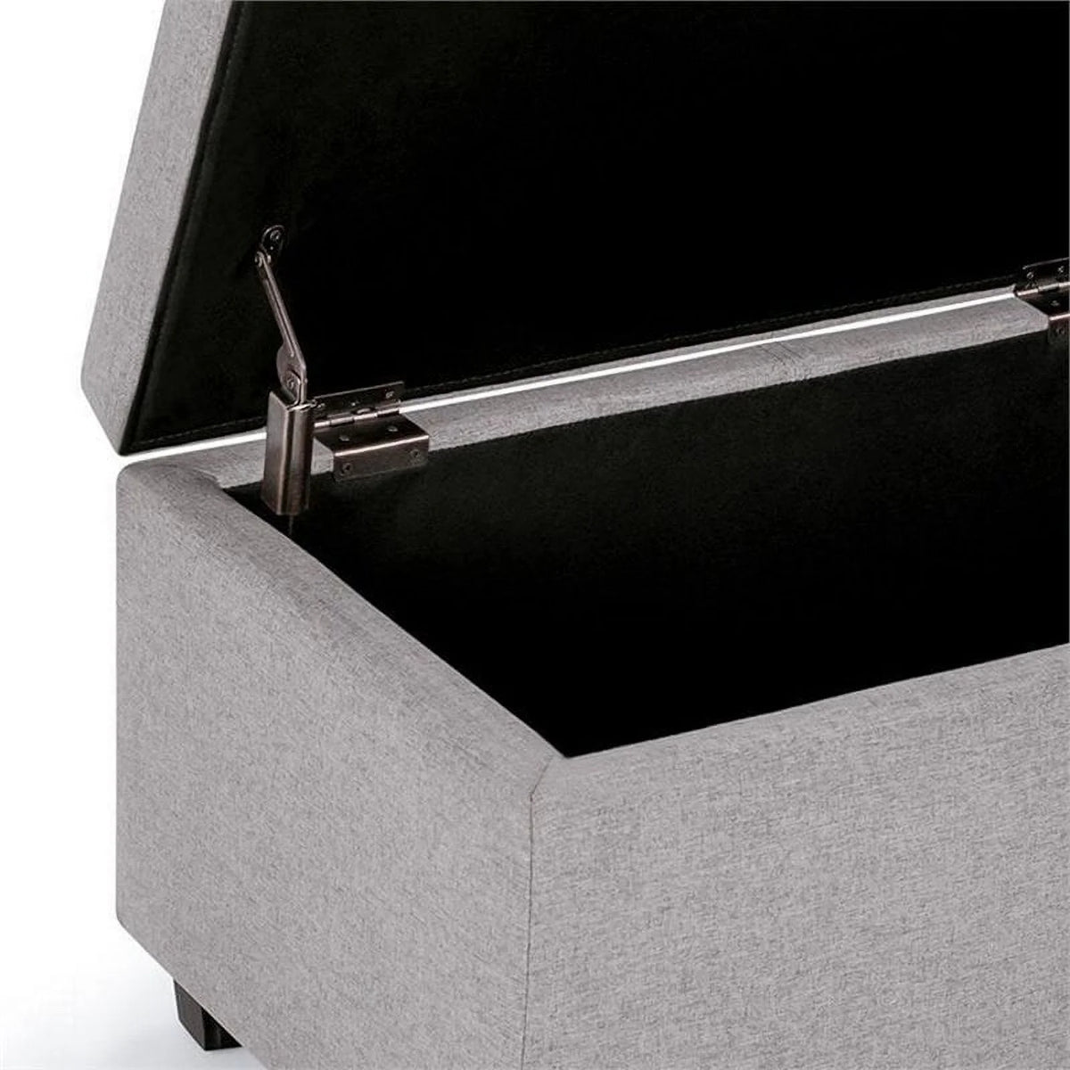 Solid Wood Storage Bench in Cloud Gray G34628