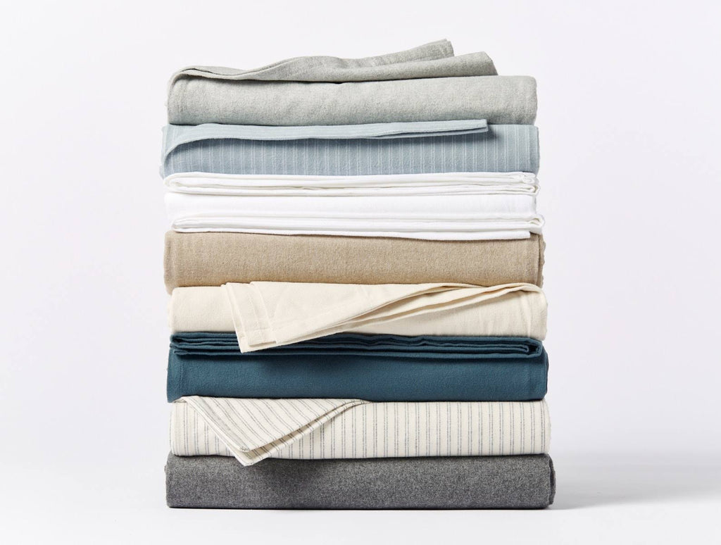 Pale Gray Heather Organic Flannel Fitted Sheet G767348