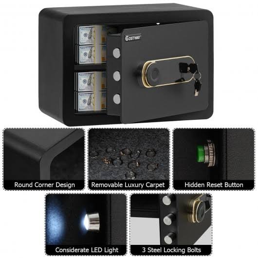 Keypad Security Safe Box 0.5 Cubic Feet V8754