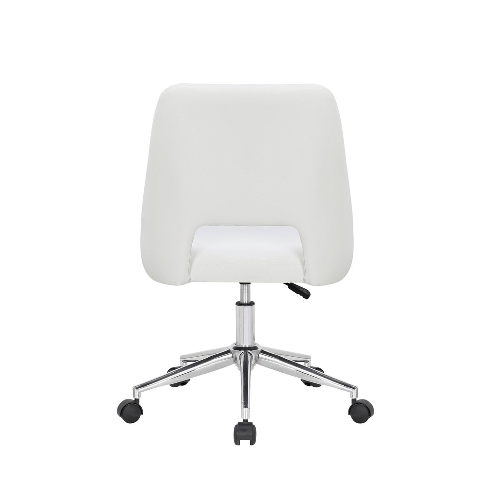 White Fabric Office Task Chair R1109