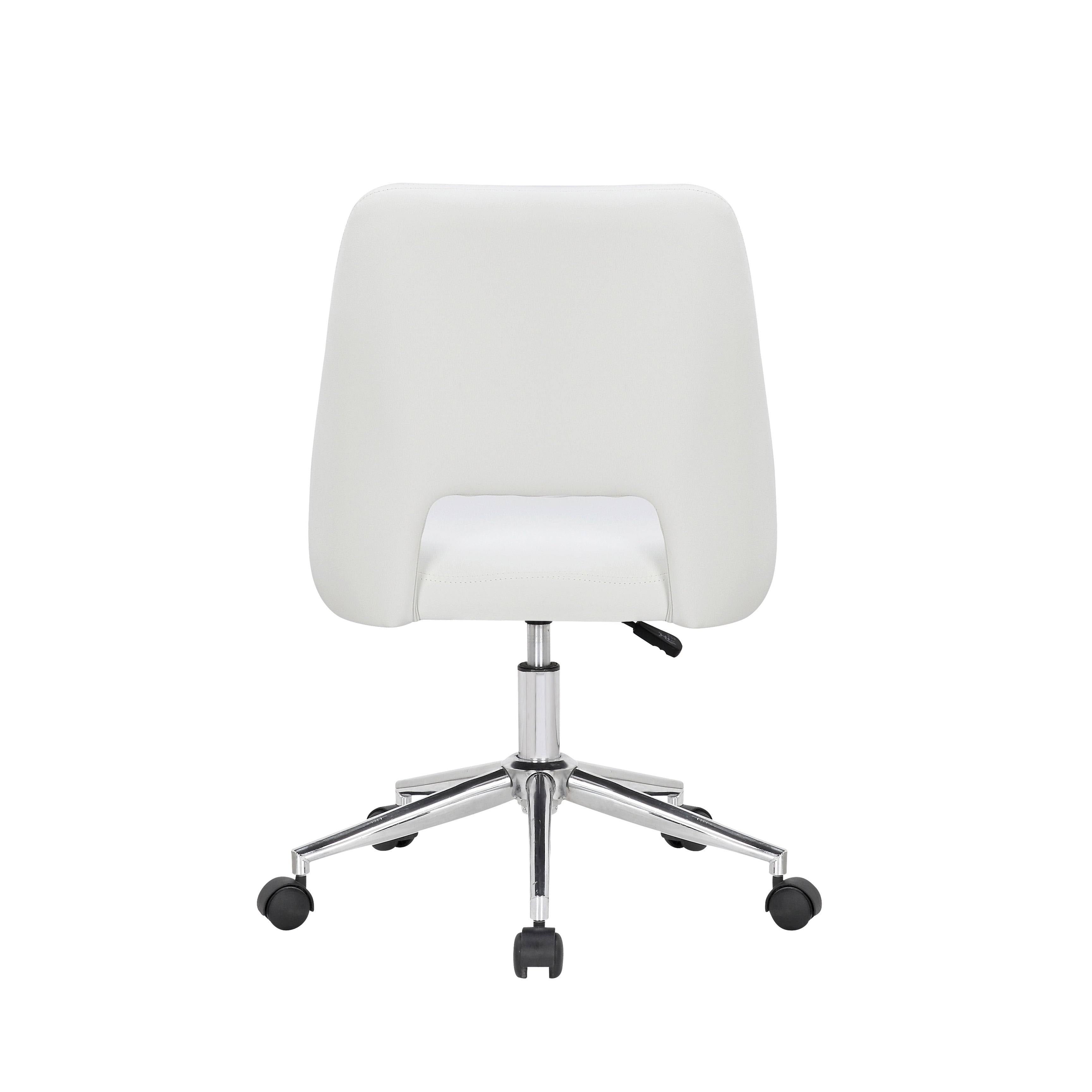 White Fabric Office Task Chair R1109