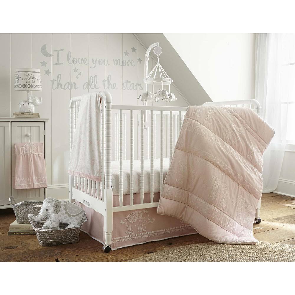 5 Piece Pink Crib Bedding Set V51736