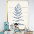 Blue Fern Print on Wood Framed Canvas, 30 inch x 40 inch Z8654