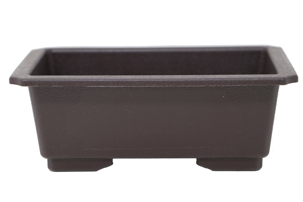 Rectangle Deep Brown Plastic Bonsai Training Pot X62487