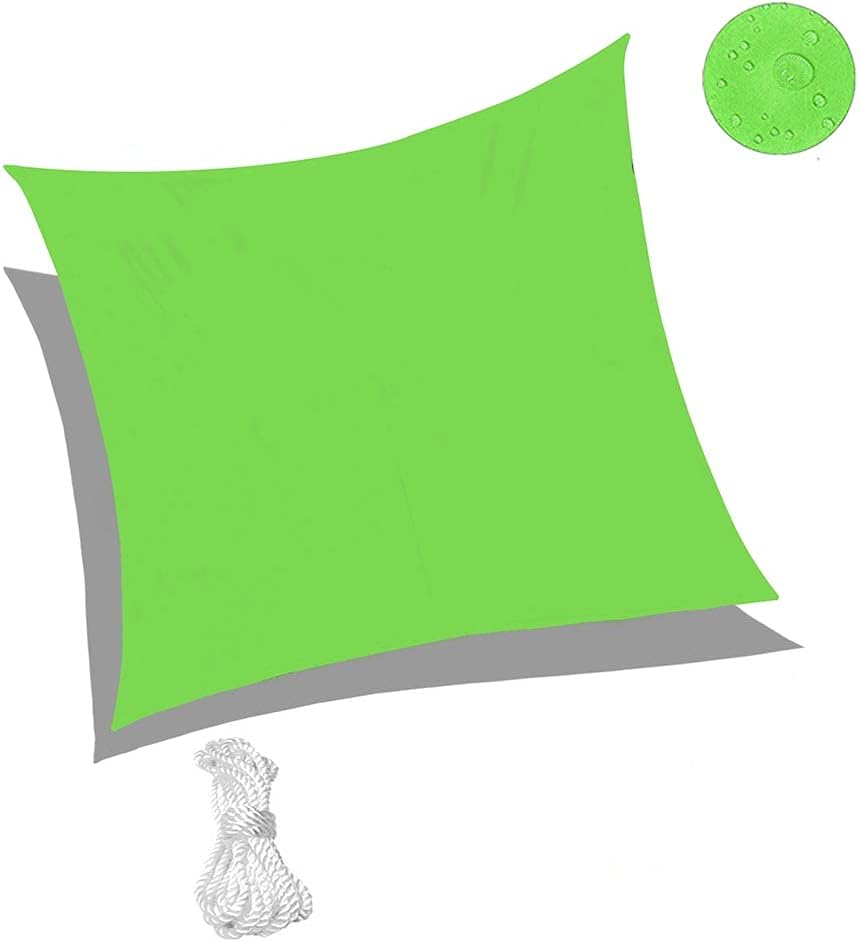 13'x13' Waterproof Green Square Sun Shade Sail Canopy Awning D154