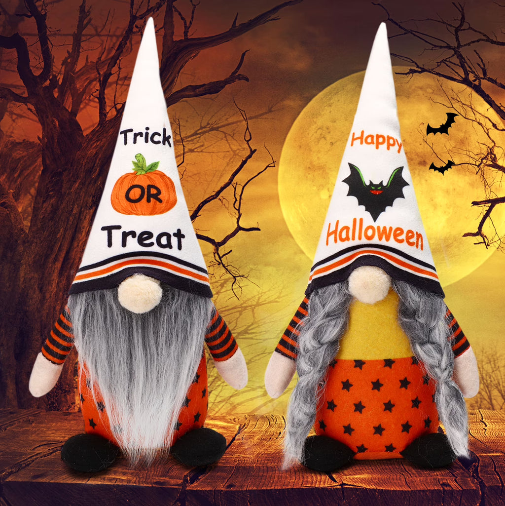 Set of 2 Halloween Gnome Plush Doll S8286