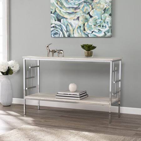Faux Marble Console Table I98779