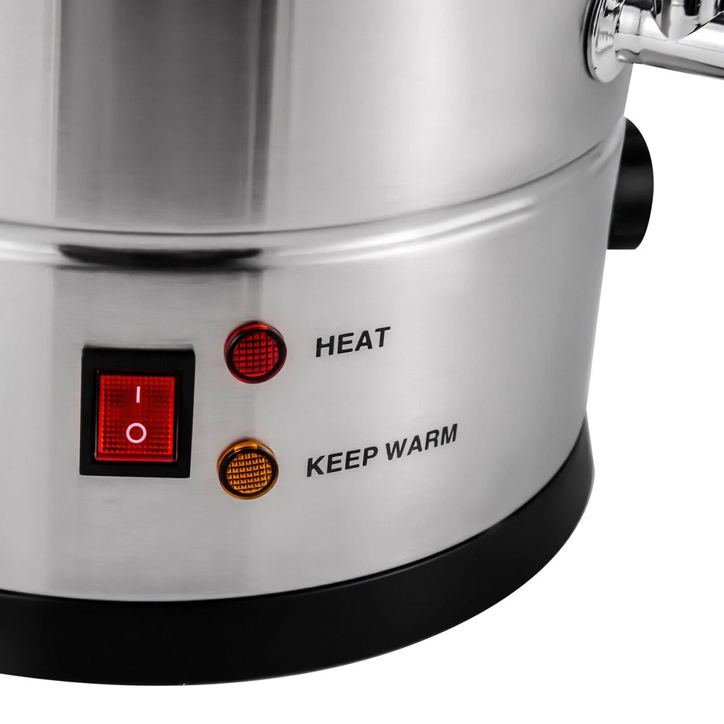 15L Stainless Steel Electric Tea Urn Hot Water Boiler 1400W X363
