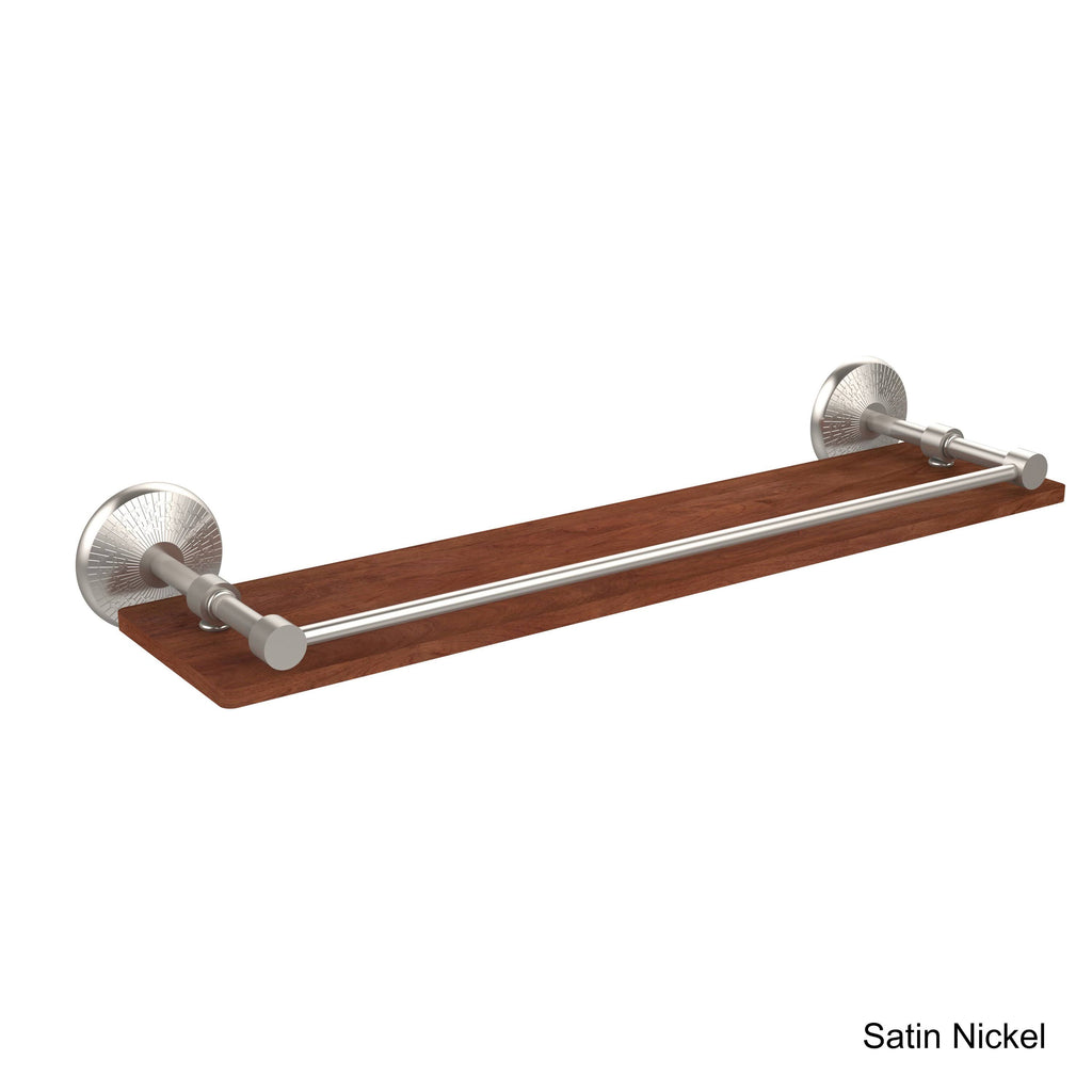 22 inch Solid Ironwood Shelf with Gallery Rail H695