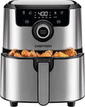 Open Box CHEFMAN Air Fryer 4.5 Qt Dual Control Temperature - SILVER H737042