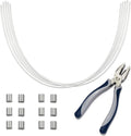 White 30 Pack Cable Tethers with Crimping Tool O6915