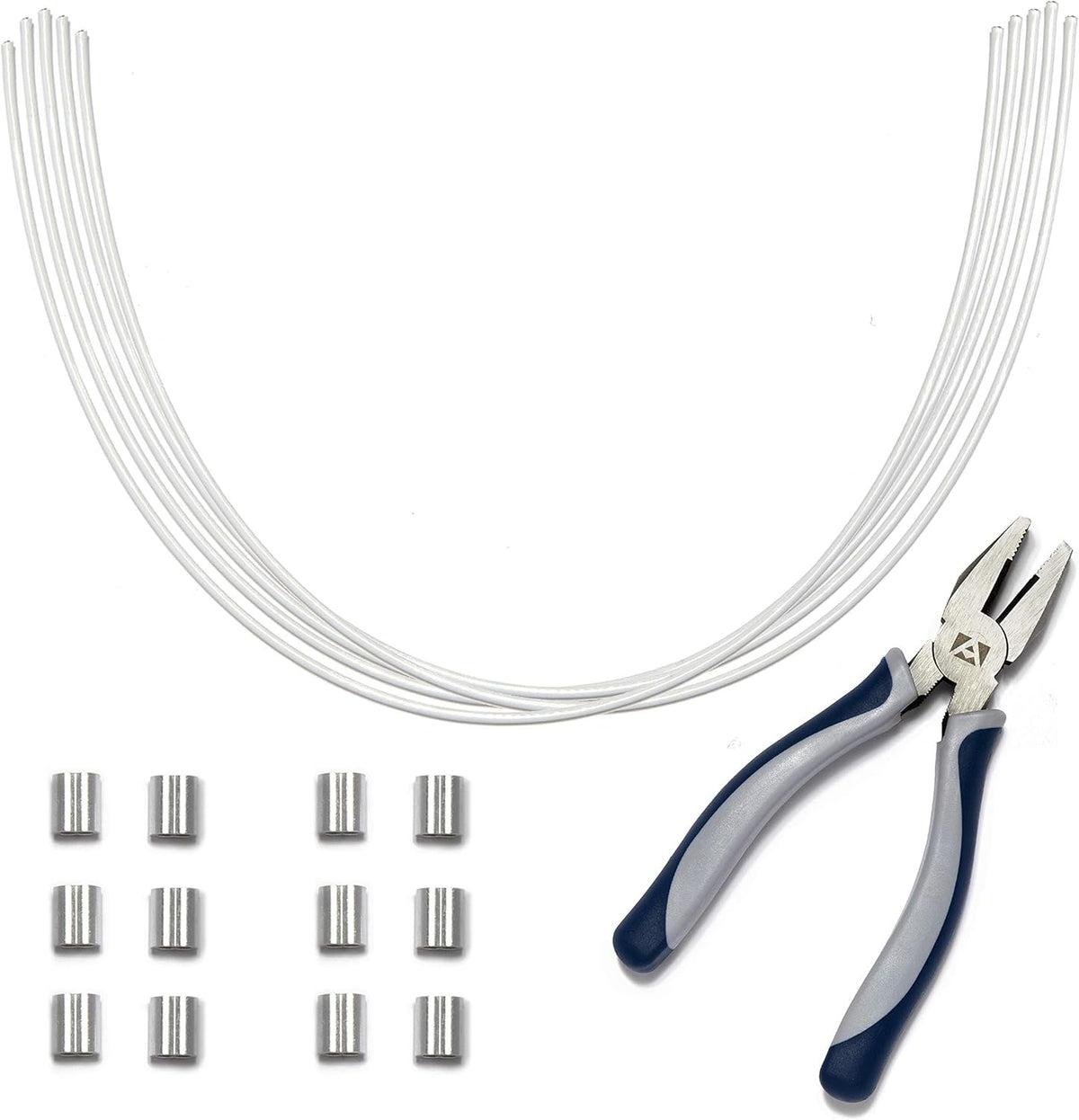 White 30 Pack Cable Tethers with Crimping Tool O6915