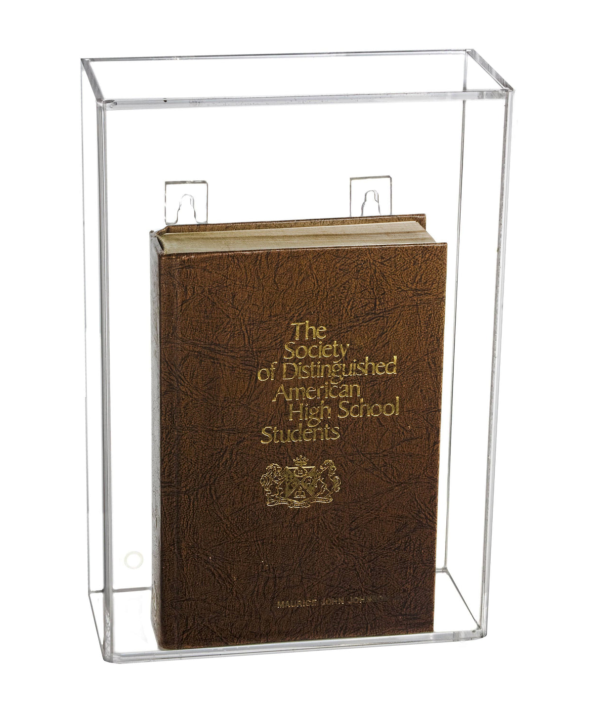 Clear Acrylic Book Display Case with Wall Mount I347025