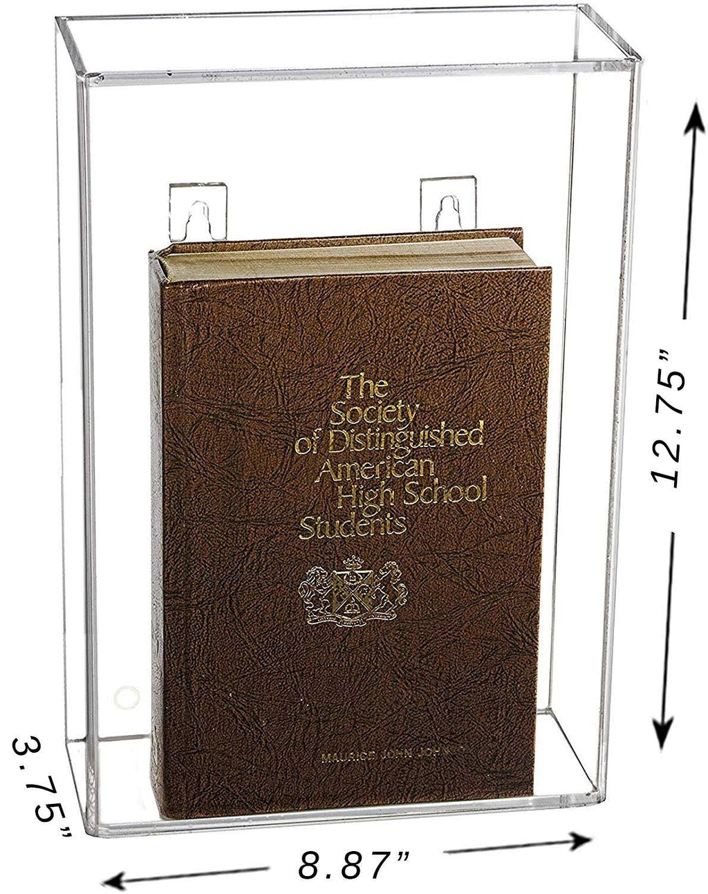 Clear Acrylic Book Display Case with Wall Mount I347025