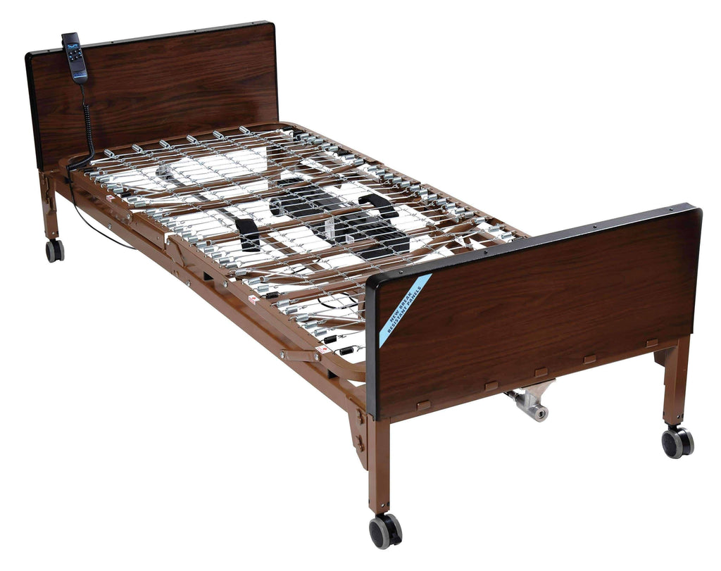 Semi Electric Bed with Half Rails and Mattress Z979139
