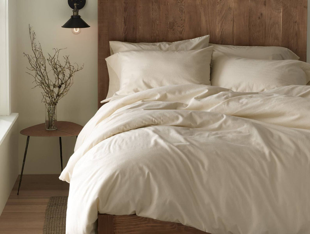 Pale Gray Heather Organic Flannel Fitted Sheet G767348