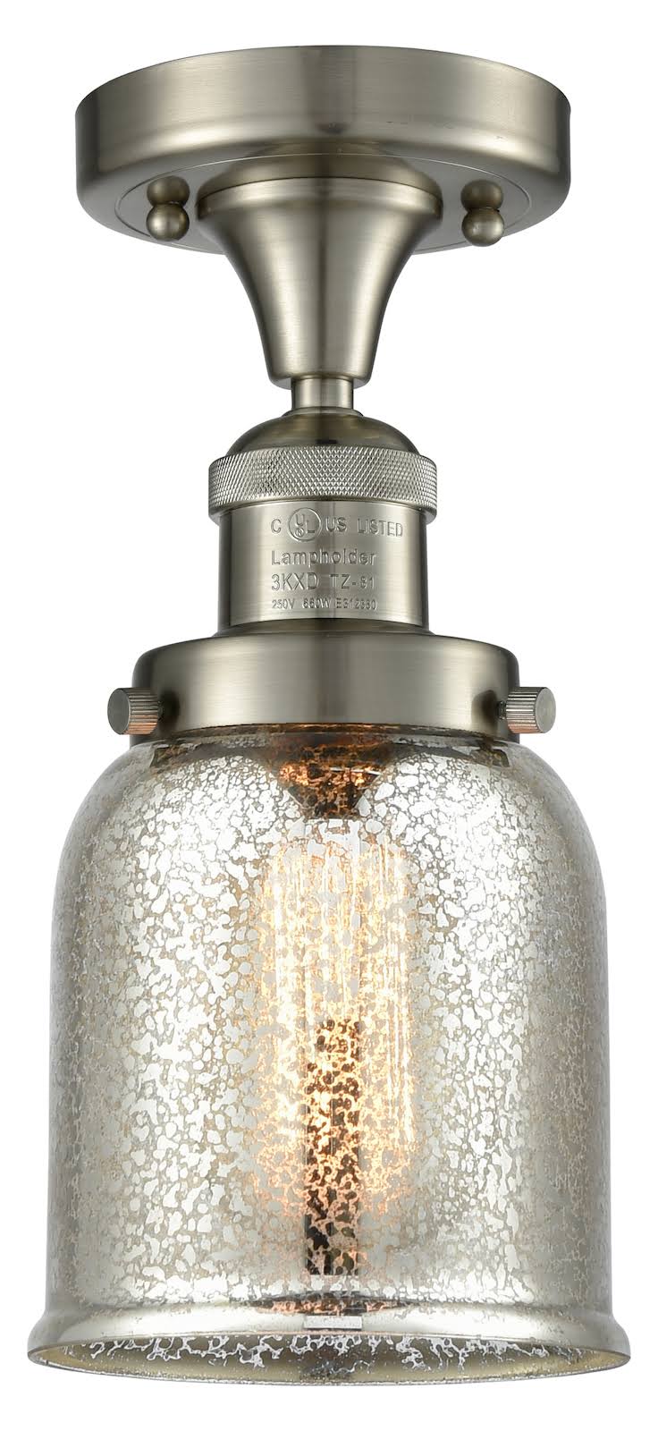 Small Bell 1 Light Semi-Flush Mount S833