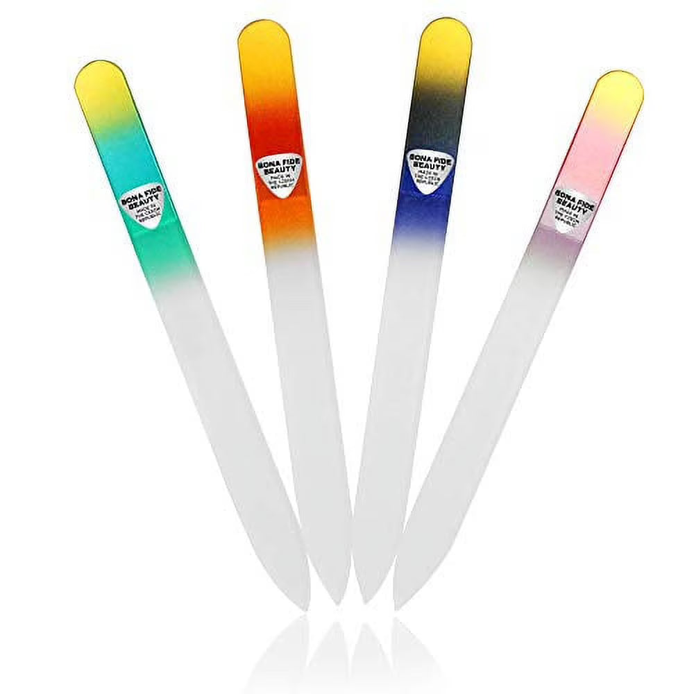 4-Piece Tricolor Glass Nail Files V716