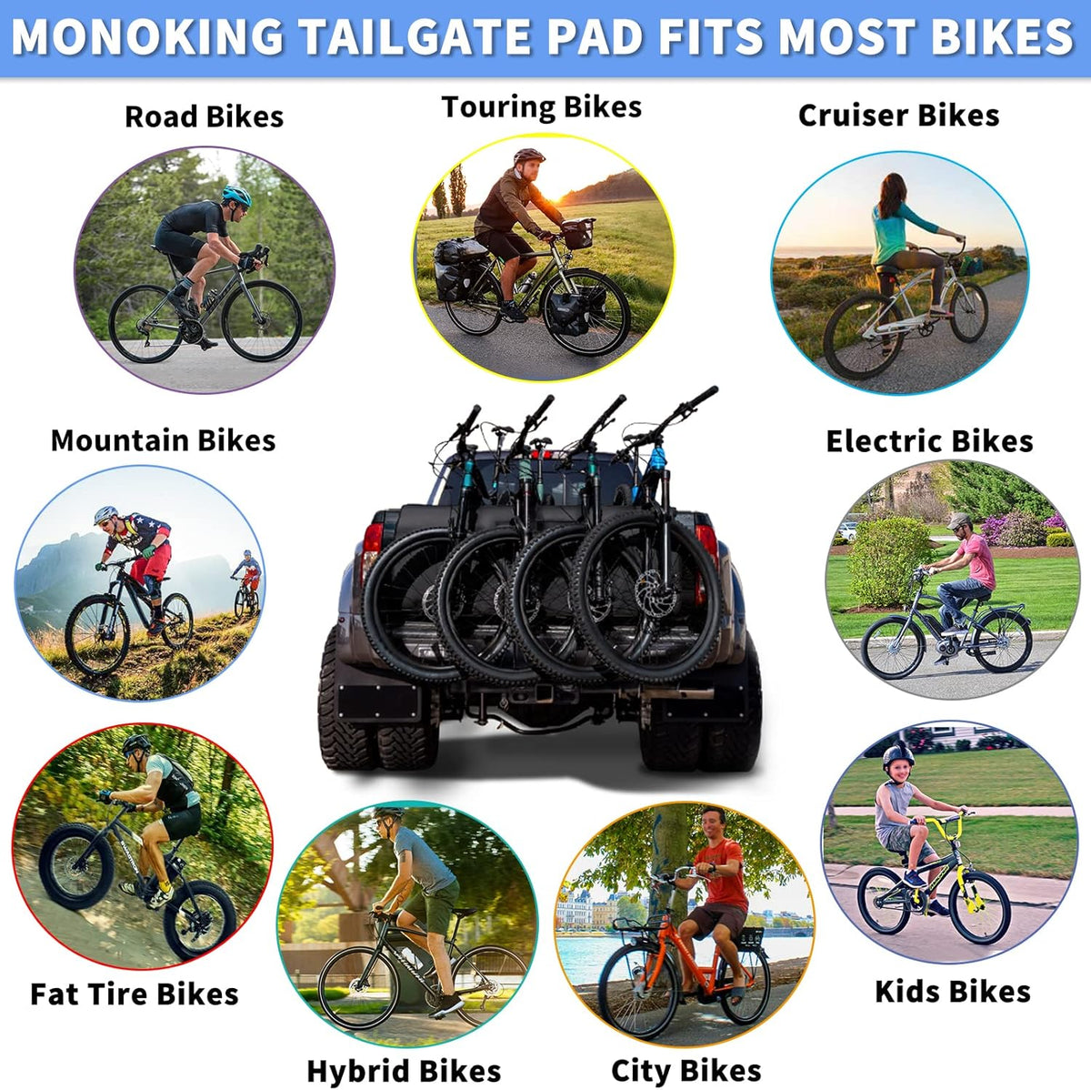 Black 54" Tailgate Bike Pad Pack of 2 F98268