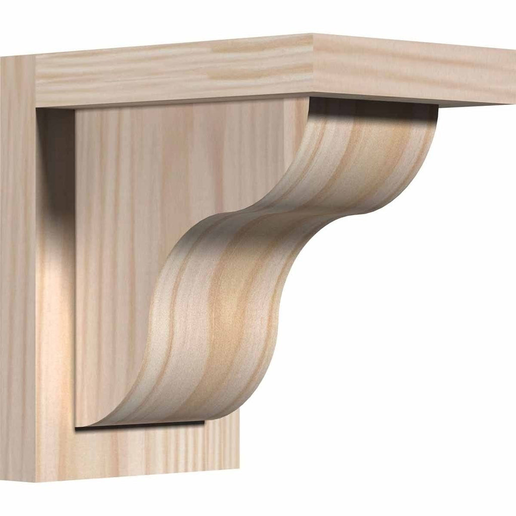 Carmel Smooth Corbel with Backplate, Douglas Fir H13951
