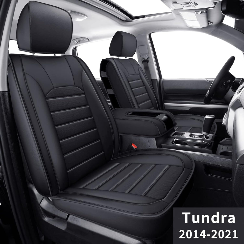 Black & Red Faux Leather Full Set Seat Covers O984