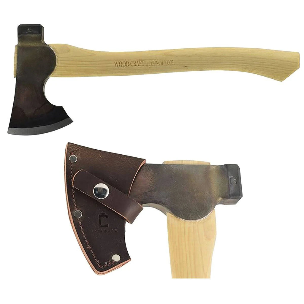1.7# Wood-Craft Camp Carver Axe, 16x22 Curved Handle Axe M20528