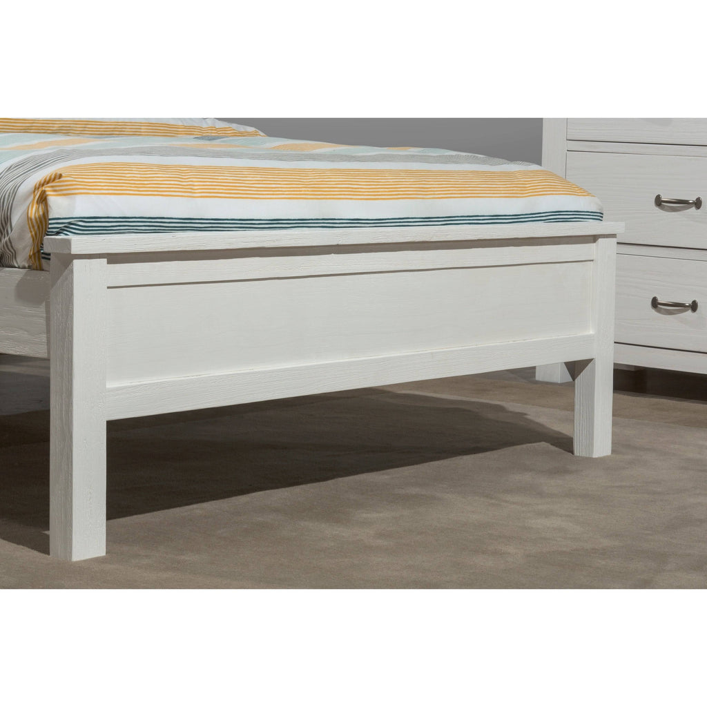 White Full Panel Bed with Trundle T66870