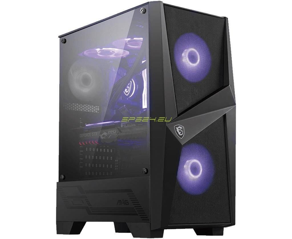 Mid Tower Gaming Computer Case Black with 2x 120 mm RGB PWM Fan Q6152
