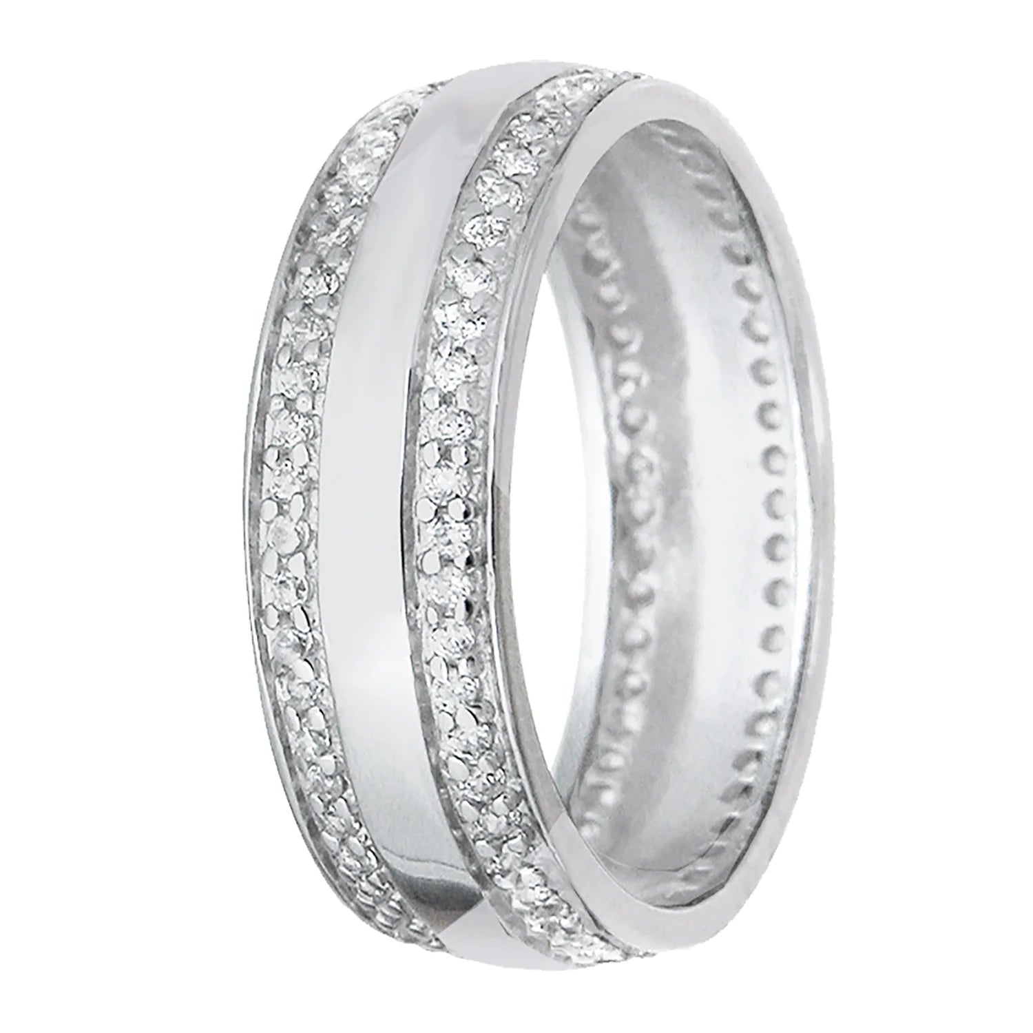 Sterling Silver Wedding Rings Bridal Set M761