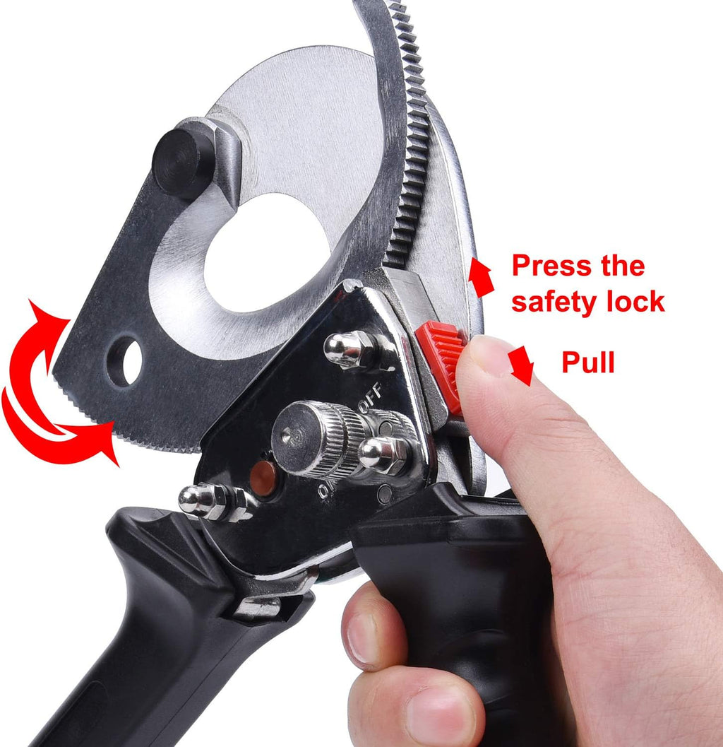 Ratchet Cable Wire Cutter, Steel Blades, 9.4Inch Pack of 2 U753