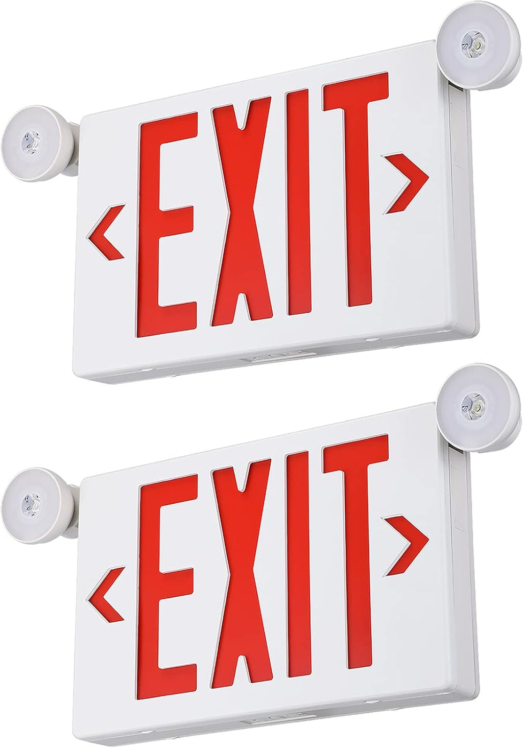 Black Exit Sign with Emergency Lights, Pack of 2 I783