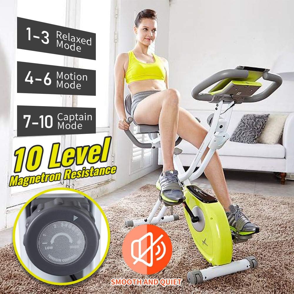 Folding Exercise Bike with LCD Monitor K510