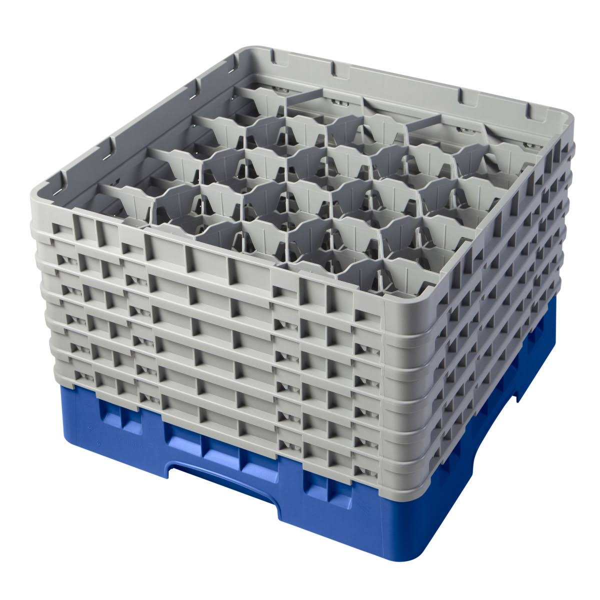 Blue 20 Compartment 11.75 inch Full Size Glass Rack T739