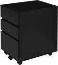 Brown 3 Drawer Mobile File Cabinet with Wheels R817003