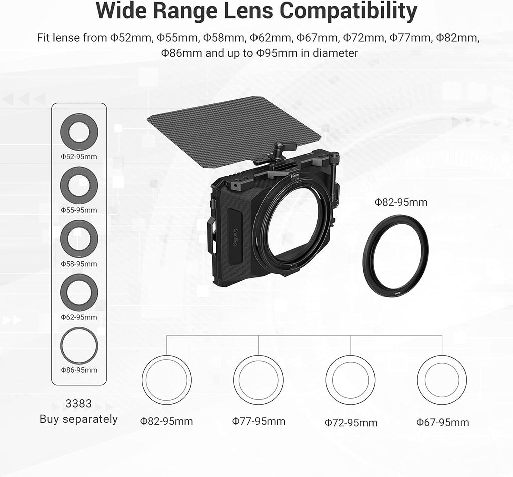 Mini Matte Box for 67mm/72mm/77mm/82mm/95mm Lenses M122