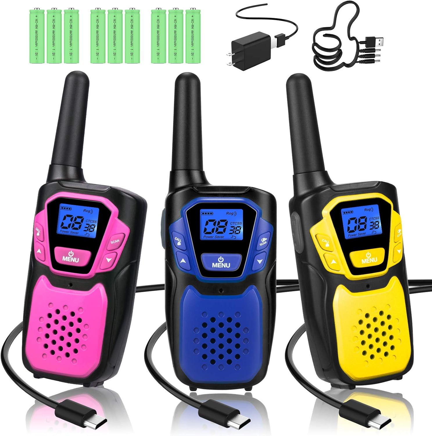 Rechargeable Walkie Talkies for Kids with Micro-USB Charger Z5938