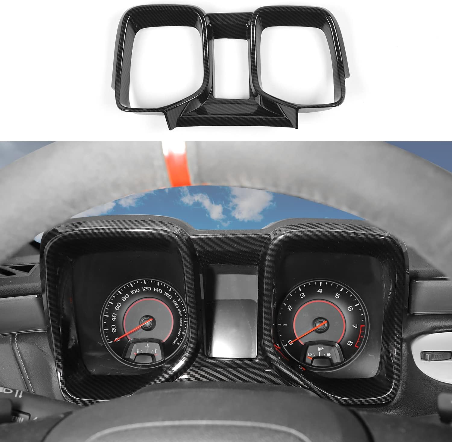 Red Dashboard Cover Panel Trim Decoration Pack of 2 Z249