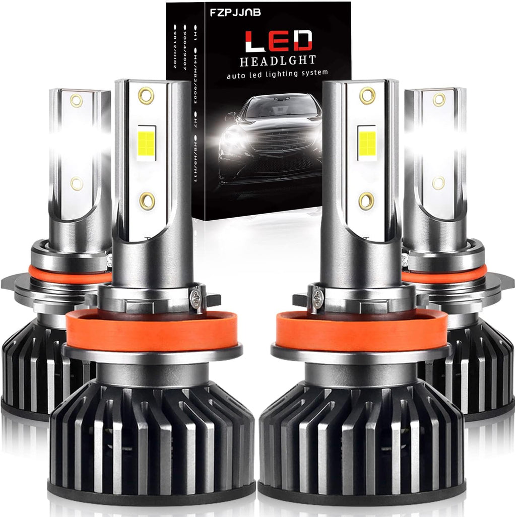 9005 High Beam + H11 Low Beam LED Headlight Bulbs, 6000K Cool White, Pack of 4 Pack of 2 I9180