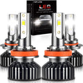 9005 High Beam + H11 Low Beam LED Headlight Bulbs, 6000K Cool White, Pack of 4 Pack of 2 I9180