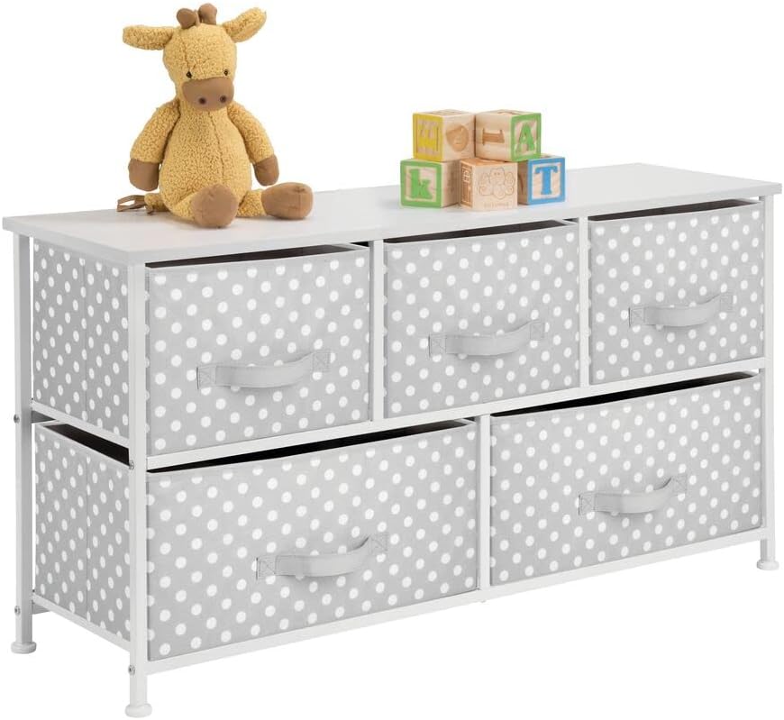 Turquoise Blue 5 Drawer Fabric Dresser D278026