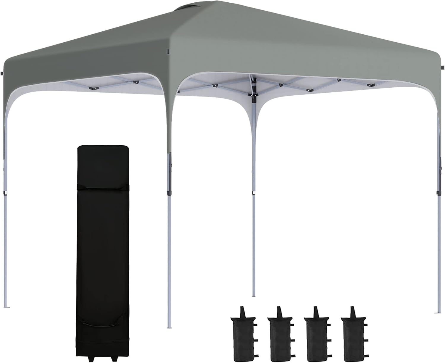 10' x 10' Pop Up Canopy Tent with Carry Bag and 4 Leg Weight Bags M62255