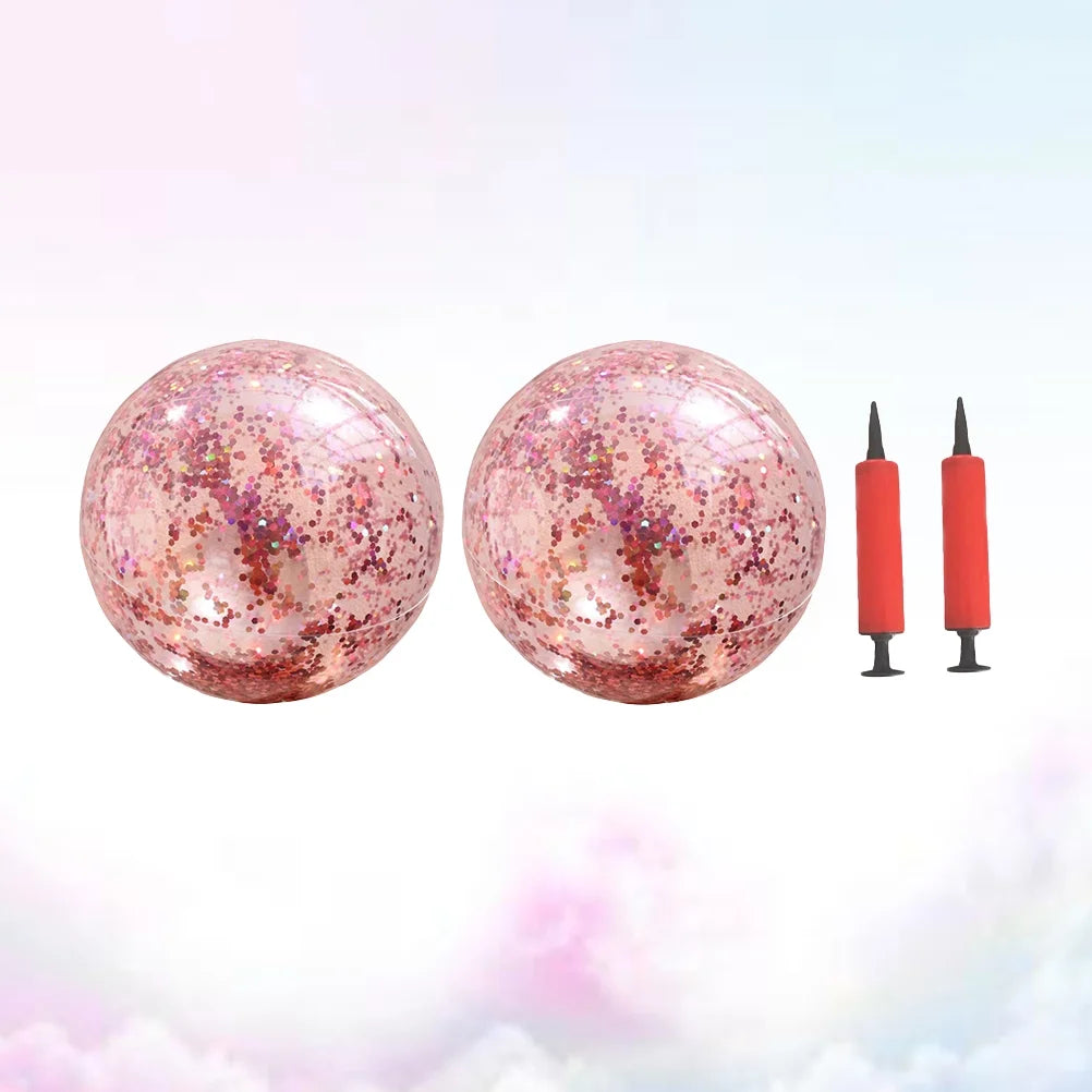 4 Pcs 40CM/60CM Glitter Ball and Pump Set K143