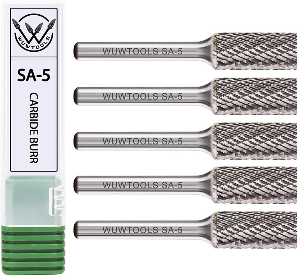 Carbide Cutting Burrs 14 Shank Tungsten Double Cut Rotary File Die Grinder Bit (3PCS) U672937